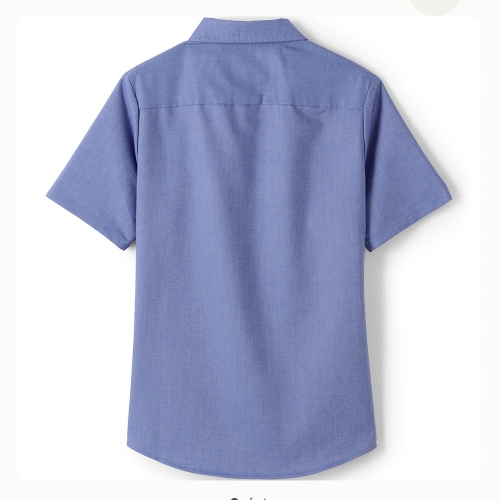 Lands End School Uniform Girls Short Sleeve Oxford Dress Shirt (set of 4) - Picture 4 of 6